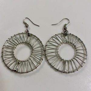 Silver wrapped earrings